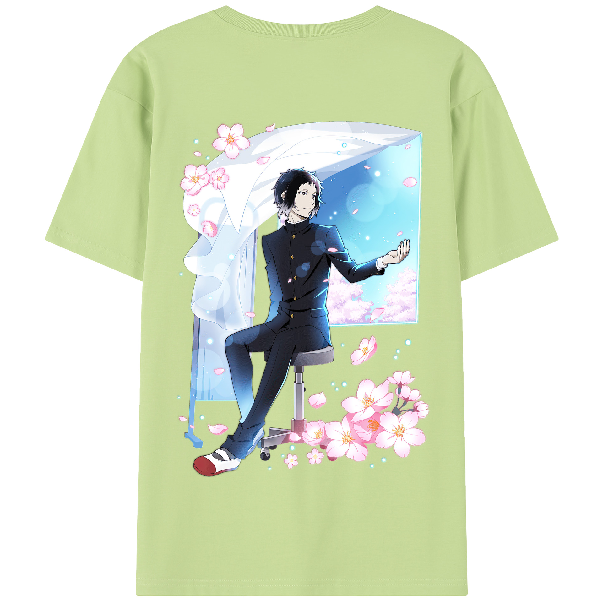（画像用） 文豪ストレイドッグス Bungo Stray Dogs 綿100％半袖Tシャツ（背面プリント）
